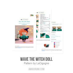 Wave the witch doll amigurumi pattern by LaCigogne