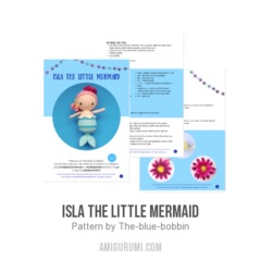 Isla the little mermaid amigurumi pattern by The blue bobbin