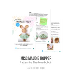 Miss Maudie Hopper amigurumi pattern by The blue bobbin