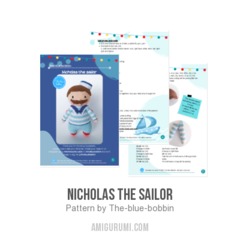 Nicholas the sailor amigurumi pattern by The blue bobbin