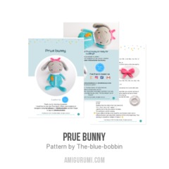 Prue bunny amigurumi pattern by The blue bobbin