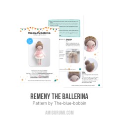 Remeny the ballerina amigurumi pattern by The blue bobbin