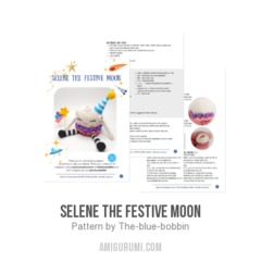 Selene the festive moon amigurumi pattern by The blue bobbin