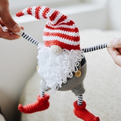 Christmas Scandinavian Gnome amigurumi pattern by FireflyCrochet
