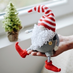 Christmas Scandinavian Gnome amigurumi by FireflyCrochet