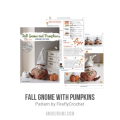 Fall Gnome with Pumpkins amigurumi pattern by FireflyCrochet