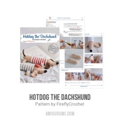 Hotdog the Dachshund amigurumi pattern by FireflyCrochet