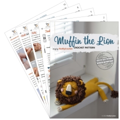 Muffin the Lion amigurumi pattern by FireflyCrochet