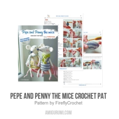 Pepe and Penny the Mice amigurumi pattern by FireflyCrochet