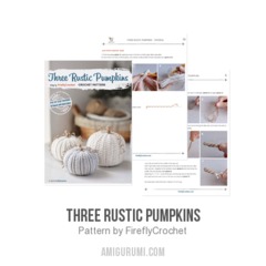 Three Rustic Pumpkins amigurumi pattern by FireflyCrochet