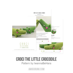 Croci the little Crocodile amigurumi pattern by IwannaBeHara