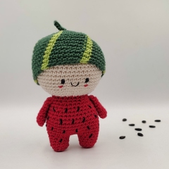 Karp the little Watermelon Doll amigurumi pattern by IwannaBeHara