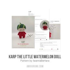 Karp the little Watermelon Doll amigurumi pattern by IwannaBeHara