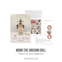 Mono the Unicorn Doll amigurumi pattern by IwannaBeHara