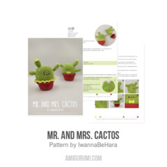 Mr. and Mrs. Cactos amigurumi pattern by IwannaBeHara
