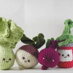 Lettuce, Turnip, the Beet and Jam! amigurumi pattern by You Cute Designs