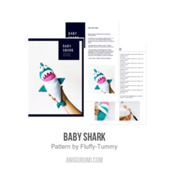 Baby shark amigurumi pattern by Fluffy Tummy
