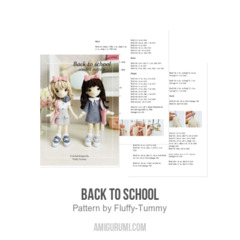 Back to school amigurumi pattern by Fluffy Tummy