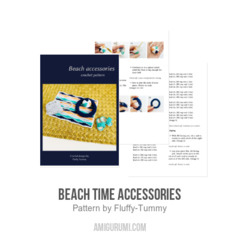 Beach Time accessories amigurumi pattern by Fluffy Tummy