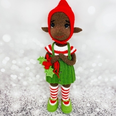 Christmas elf Bella amigurumi pattern by Fluffy Tummy