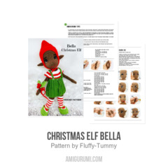 Christmas elf Bella amigurumi pattern by Fluffy Tummy