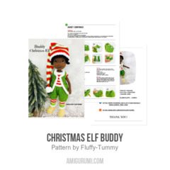 Christmas elf Buddy amigurumi pattern by Fluffy Tummy