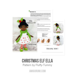 Christmas elf Ella amigurumi pattern by Fluffy Tummy