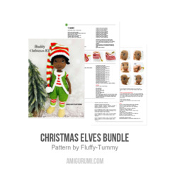 Christmas elves bundle amigurumi pattern by Fluffy Tummy