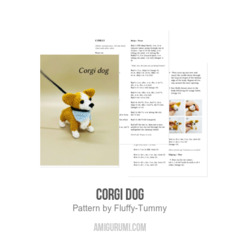 Corgi dog amigurumi pattern by Fluffy Tummy