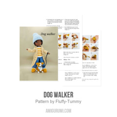 Dog walker amigurumi pattern by Fluffy Tummy