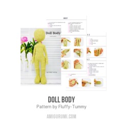 Doll body amigurumi pattern by Fluffy Tummy