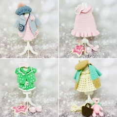 Doll clothes BUNDLE amigurumi pattern by Fluffy Tummy