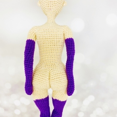Doll in purple amigurumi by Fluffy Tummy