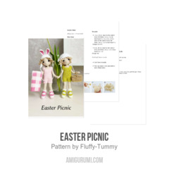 Easter picnic amigurumi pattern by Fluffy Tummy