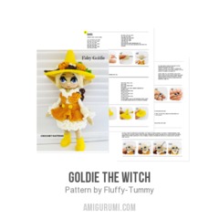 Goldie the Witch amigurumi pattern by Fluffy Tummy