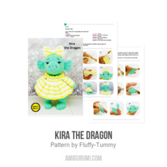 Kira the Dragon amigurumi pattern by Fluffy Tummy