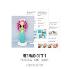 Mermaid Outfit amigurumi pattern by Fluffy Tummy