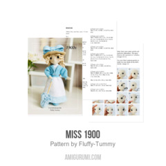 Miss 1900 amigurumi pattern by Fluffy Tummy