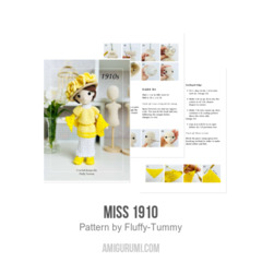 Miss 1910 amigurumi pattern by Fluffy Tummy