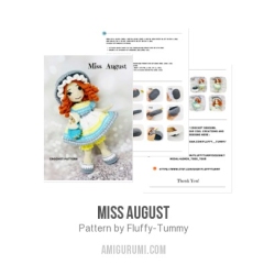 Miss August amigurumi pattern by Fluffy Tummy