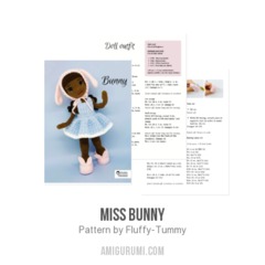 Miss Bunny amigurumi pattern by Fluffy Tummy