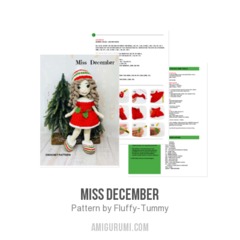 Miss December amigurumi pattern by Fluffy Tummy