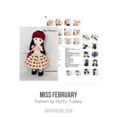 Miss February amigurumi pattern by Fluffy Tummy