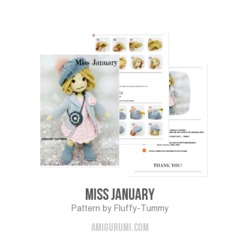 Miss January amigurumi pattern by Fluffy Tummy