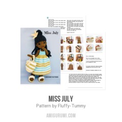 Miss July amigurumi pattern by Fluffy Tummy
