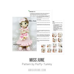 Miss June amigurumi pattern by Fluffy Tummy