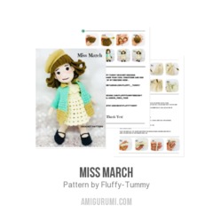 Miss March amigurumi pattern by Fluffy Tummy