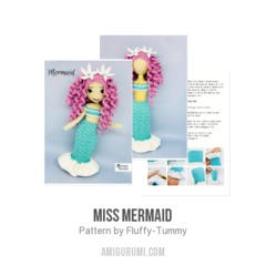 Miss Mermaid amigurumi pattern by Fluffy Tummy