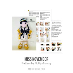 Miss November amigurumi pattern by Fluffy Tummy