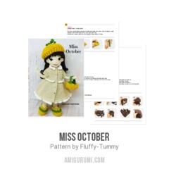 Miss October amigurumi pattern by Fluffy Tummy